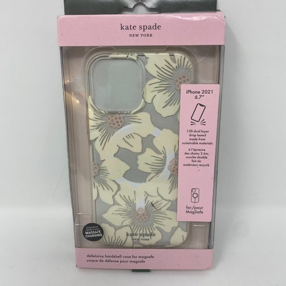 Kate Spade New York| iPhone,6.7”(2021) Hardshell Case- DAISY IRIDESCENT FOIL - Picture 2 of 6
